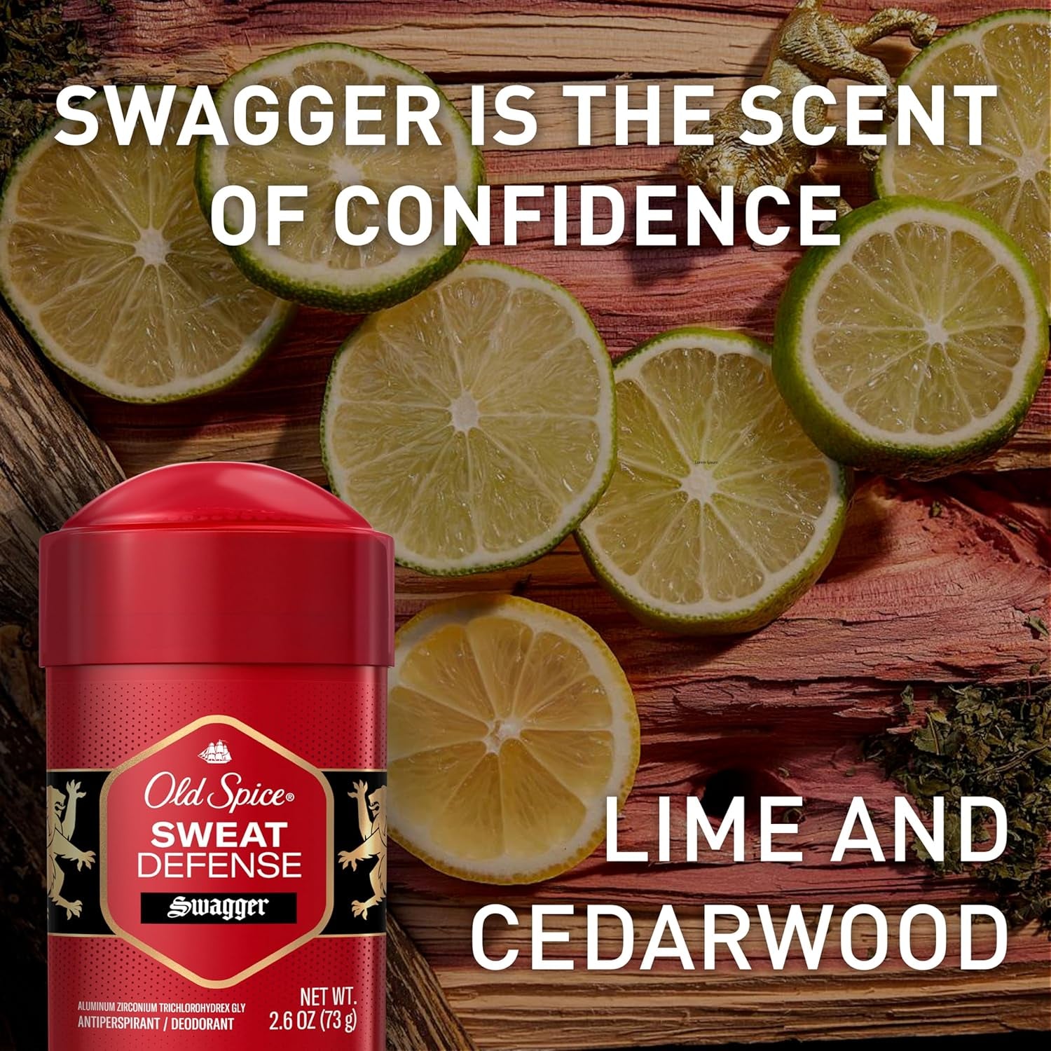 Men'S Triple Protection Antiperspirant & Deodorant, Sweat Defense, Stronger Swagger, 2.6Oz